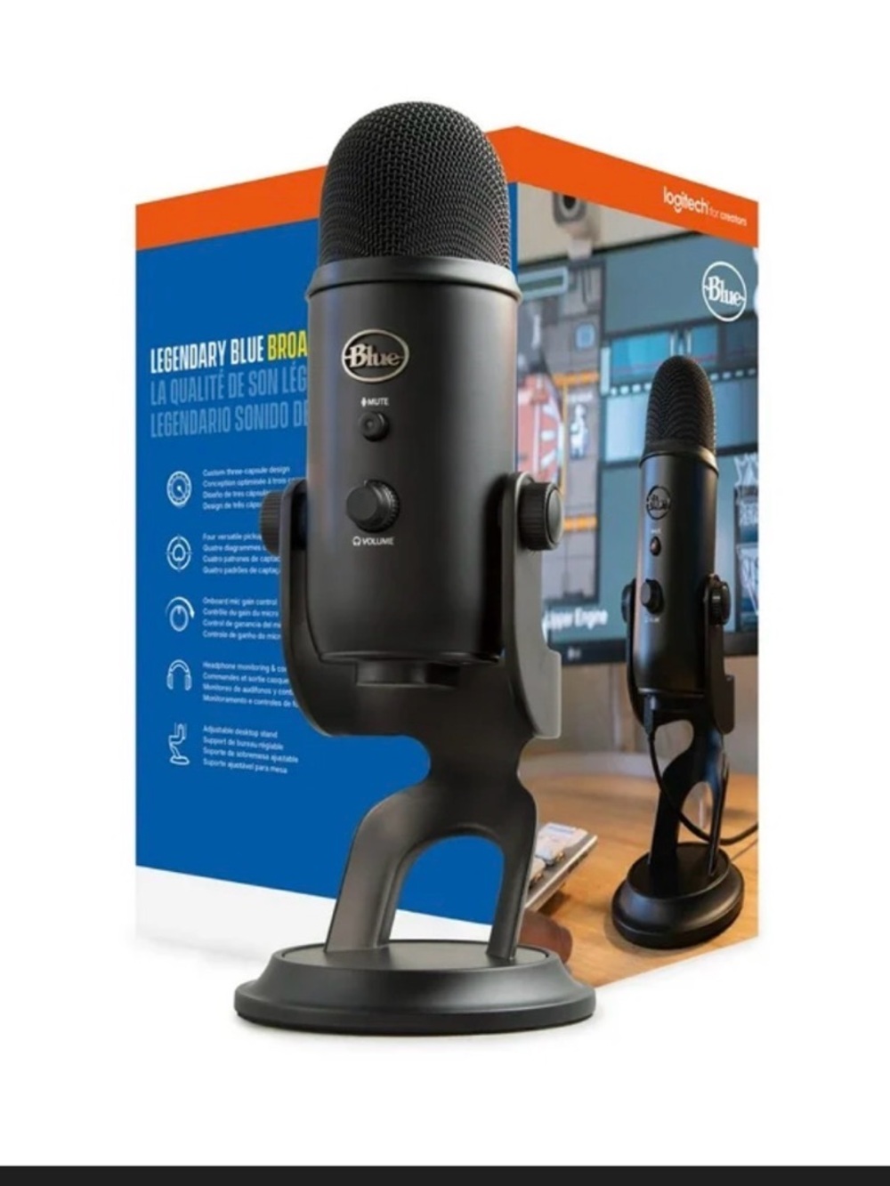 Yeti Premium Multi-Pattern USB Microphone - Black